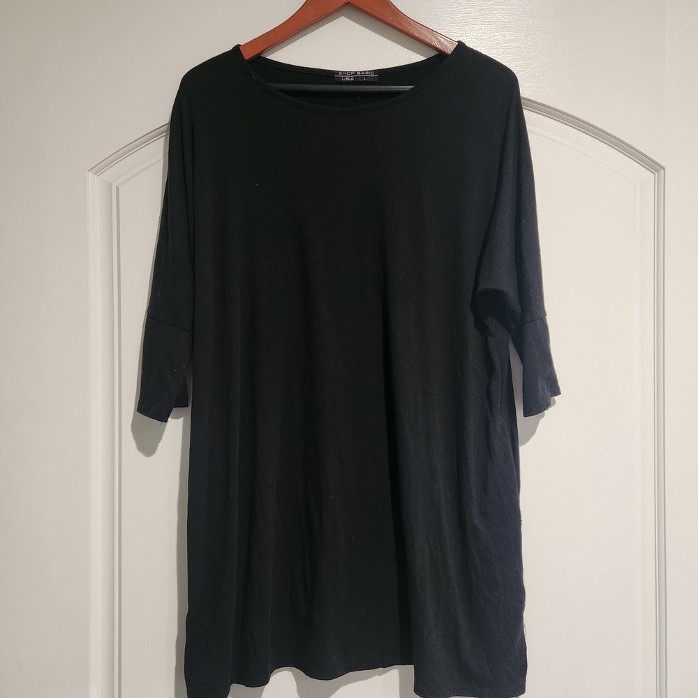 Black Women's Tunic Top can serve as Maternity Top